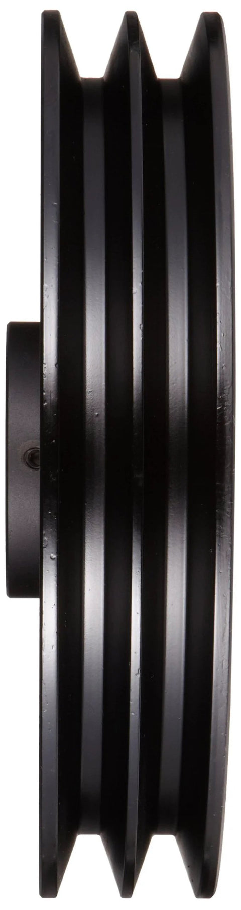 FHP Two Groove Sheave BS 2BK90 for 4L 5L or B belts, gray cast iron side view, 8.75 inch diameter, 3/4 inch bore, industrial use