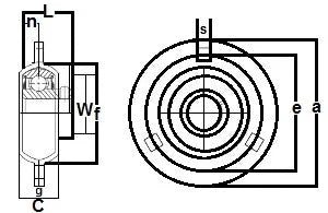 FHPFZ204-20mmG Flange Pressed Steel 3 Bolt 20mm Bearing - Buy Bearings online - Fast US Shipping