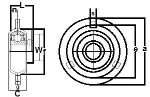 FHPFZ206-17 Flange Pressed Steel 3 Bolt 1 1/16 Inch Bearing - VXB Ball Bearings