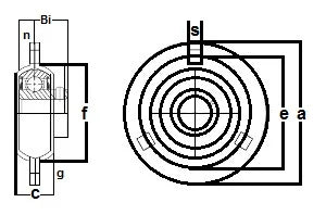 FHSPFZ206-17G Flange Pressed Steel 3 Bolt 1 1/16 Inch Bearing - VXB Ball Bearings