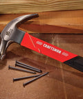 Durable 16 oz fiberglass hammer with a reinforced overstrike zone delivers reliable nail driving and easy nail removal.