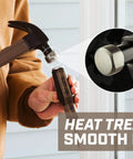 Fiberglass 20 Oz Hammer With Smooth Face And Curved Claw, Shock Absorbing MOA Grip, Non Conductive Handle for Electricians