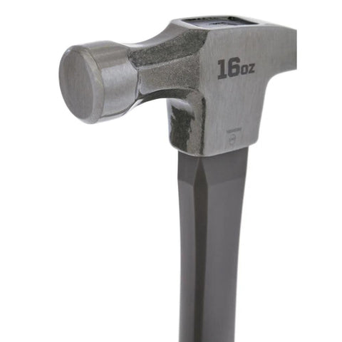 Close-up of Fiberglass Claw Hammer 16 Oz General Purpose With Forged Steel Head ProTouch Grip Smooth Face for carpentry and repairs