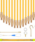 Fifty Foot Fiberglass Fish Tape Running Wire Cable Rods Coaxial Electrical Connectable Wire Fishing Rods with brass connectors