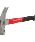 Side view of a Fiberglass Hammer 20 Ounce With Overstrike Guard And Secure Comfort Grip For Construction And Remodeling Projects Ideal For Driving Nails