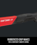 Fiberglass Hammer 20 Ounce With Overstrike Guard And Secure Comfort Grip For Construction And Remodeling Projects Ideal For Driving Nails Durable Head With Impact Absorbing Fiberglass Handle Reduces Vibration For Pro Contractors And DIY Enthusiasts rubberized grip close-up