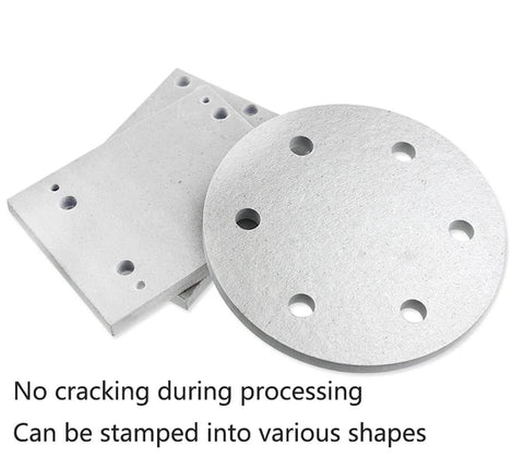 Fiberglass Board Composite Insulation Panel For Plastic Molds 8 Mm Thick By 200 Mm By 200 Mm with circular holes and text