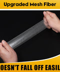 Hands holding 2 Packs Heavy Duty Double Sided Mesh Tape 66 Feet Set Featuring 2 Inch And 1 Inch Gauze Fiberglass Tape Adhesive