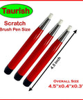 Three red Fiberglass Scratch Brush Pen 3 Pack Jewelry Watch Coin Cleaning Electronic Applications Rust and Corrosion Removal