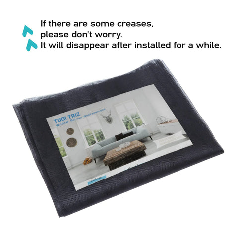 Fiberglass Window Screen And Door Replacement Mesh 48 X 118 Inches, UV protected roll package for patio and window installation