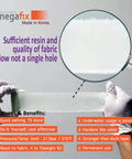 DIY Pipe Repair Kit With Fiberglass Wrap For Leaks And Plumbing Underwater Ready Permanent Fix With Epoxy Type When No Water Rubber Type For Live Leaks Works On PVC And ABS Pipes Quick Home Or Emergency Repair close-up of kit materials and benefits.