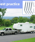 Replacement Pins And Clips For Fifth Wheel Hitches And Goosenecks With Fifth Wheel Rails Half Inch Size Universal Fit