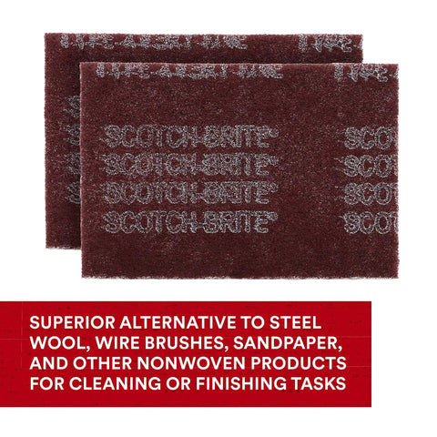 General Purpose Very Fine Aluminum Oxide Hand Pad For Scuffing And Cleaning 6x9 showing branding and description