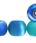 Apex 61D Urethane Fingerboard Wheels, Globe Shape, Terra Colorway with 8.3mm Diameter and ABEC-9 Stealth Bearings, Set of 4, Teak Tuning.