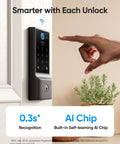 Fingerprint Keyless Entry Front Door Lock With Built In Wi Fi App Remote Control And Physical Key Backup Model C220 side view