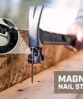 Finish Nailing Hammer 16 Oz Rip Claw Smooth Face With Shock Absorbing Grip For Precise Nail Driving featuring Magnetic Nail Starter