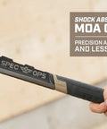 Finish Nailing Hammer 16 Oz Rip Claw Smooth Face With Shock Absorbing Grip held showcasing design and grip