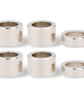 Finish Mower Spacer Kit Replaces 502120 84612 84613, durable C1015 steel, chrome plated, six spacers for finishing mowers