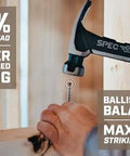 Finish Nailing Hammer 16 Oz Rip Claw Smooth Face In Use On Wood For Precise Nail Driving In Finish Work Trim Cabinetry And Framing Tasks