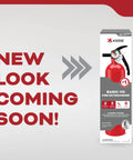 Package of Multi Purpose Fire Extinguisher 1A10BC For Home Office Dorm And Residential Use shown with 'New Look Coming Soon' text.