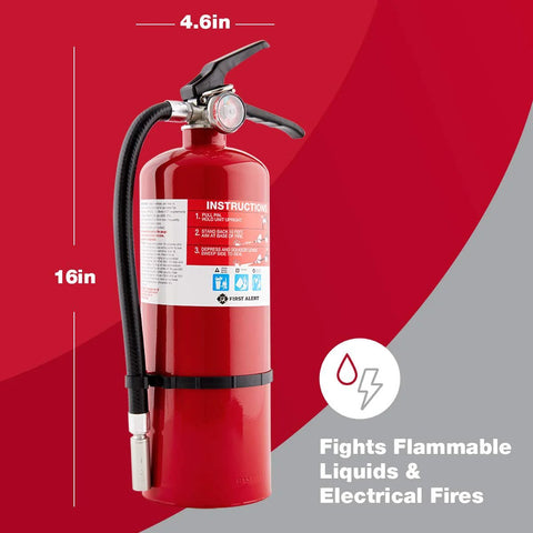 Fire Extinguisher For Home And Commercial Use Heavy Duty Rechargeable UL Rated 2A 10B C All Metal Construction With A Commercial Grade Valve And Trigger