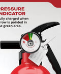 Multi Purpose Fire Extinguisher 1A10BC For Home Office Dorm And Residential Use All Metal Construction pressure indicator