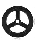 Directional Wheel Indoor Fire Hydrant Handwheel 4.72 Inch Valve Handle Replacement, black color with size markings.