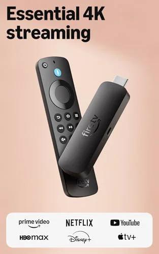 Fire TV Stick 4K Select Streaming Device with HDR10 Plus and AI Powered Search and remote for essential 4K streaming.