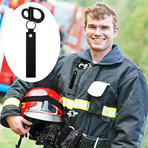 Firefighter with Mask Quick Release Clip With Leather Handle For Firefighter And Marine Rigging Marine Grade 316 Stainless Steel Snap Shackle