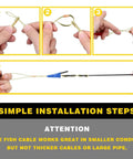 Fifty Foot Fiberglass Fish Tape Running Wire Cable Rods Coaxial Electrical Connectable Wire Fishing Rods With Brass Threaded Connectors installation guide