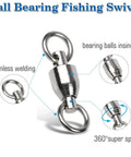 Heavy Duty Ball Bearing Swivel Connector Set For Saltwater And Freshwater Fishing 25 Pieces 31 Lb Rating Stainless Steel