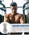 Man using fitness equipment with Aluminum Alloy Swivel Groove Pulley for Fitness Equipment Noiseless Wire Rope Lifting Accessory Strength Training Part Heavy Duty Bearing Gym Gear