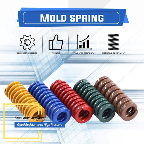 Five Color 50 Piece Set Of Lightweight Compression Mold Die Springs for 3D Printer Bed Leveling Ender 3 Compatible
