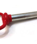 Five Eighth Inch Red Handle Detent Pin Four Inch Long With Stainless Ball Locking Mechanism Towing Hitch Pin And Safety Coupler Locking Pin High Visibility Easy Grip Pin