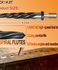 Five Eighth Inch HSS Reamer Drill Bit For Metal And Wood Taper Reamer For Precise Hole Alignment And Enlargement, 5 Spiral Flutes
