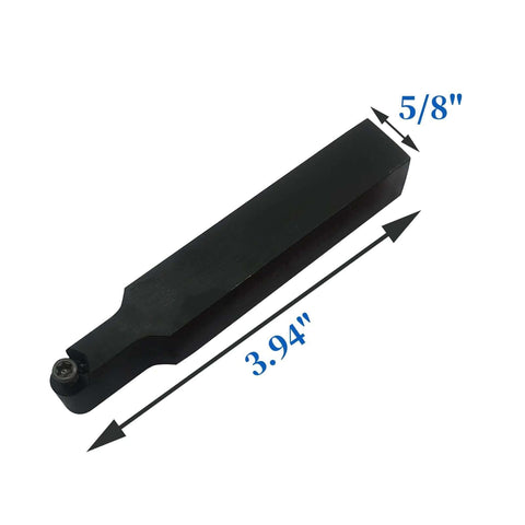 Five Eighths Inch And Three Quarters Inch Lathe Turning Holders Set With Round Carbide Inserts for hardened steel, 5/8 inch holder shown.