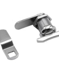 Five Eighths Inch Thumb Operated Offset Cam Lock for RV Compartments and Camper Storage Doors Non Locking Thumb Turn Durable Zinc Alloy Die Cast Housing Two Pack shown side by side