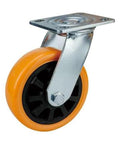 5" inch heavy duty caster wheel - pu - top plate mount built for smooth motion, steady alignment, clean installs, CNC use