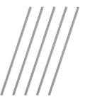 Five-piece set of M2x200mm fully threaded rods in 304 stainless steel delivers rust-resistant strength for furniture assembly, machinery fixes, and DIY projects; right-hand thread, 0.4 pitch, versatile all-threaded rods for reliable fastening