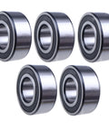 Five Pack Of 35mm Bore Double Row Angular Contact Ball Bearings 5207 2RS Delivers Precise Shaft Support Sealed Performance And Long Lasting