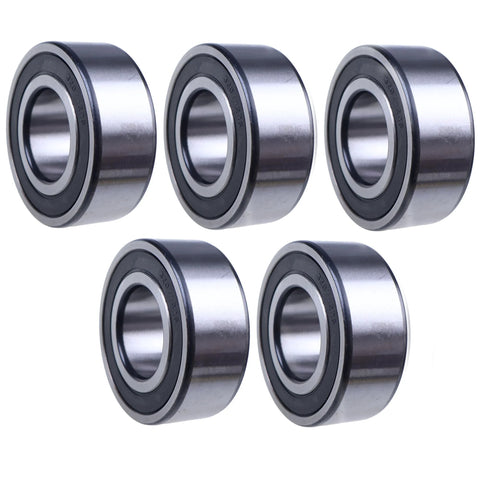 Five Pack Of 35mm Bore Double Row Angular Contact Ball Bearings 5207 2RS Delivers Precise Shaft Support Sealed Performance And Long Lasting