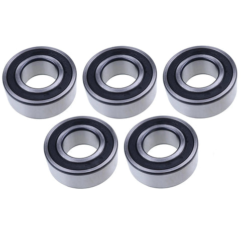 Five Pack Of 35mm Bore Double Row Angular Contact Ball Bearings 5207 2RS Delivers Precise Shaft Support Sealed Performance