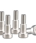 Five Pack 8mm Shoulder Bolts M6 Hex Socket Stainless Steel Rust Resistant Machine Screws For Machinery Automotive And Industrial Use Smooth Finish Durable Heavy Duty Fasteners With High Strength Thread