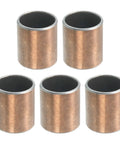 Five Pack Sleeve Bearings With Three Quarters Inch Bore And Seven Eighths Inch Outer Diameter One Inch Length Self Lubricating Oilless Bushings