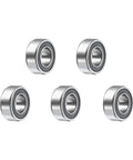Five Pcs R188 2RS Deep Groove Ball Bearings One Quarter Inch Inner Diameter One Half Inch Outer Diameter Three Sixteenth Inch Height P5 ABEC 5