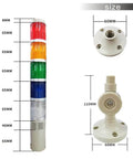 Five Stack LED Signal Tower Light With 85dB Buzzer And 180 Degree Rotatable Base For CNC And Factory Automation, YJINGRUI