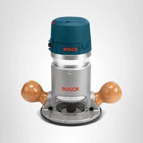 Bosch 1617EVS fixed base router, 2.25 HP 12 Amp, for precise edge work and mortising, variable speed 8000 to 25000 RPM
