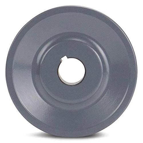 Front view of Fixed Bore Five Eighths Inch V-Belt Pulley With 1 Groove Standard Pulley For 3.45 Inch Outer Diameter