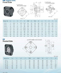 Diagram of FK support units and FF floated side specifications for SFU1605 Ball Screw CNC Kit 16mm Diameter 5mm Lead 650mm Length