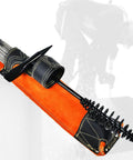 Flame-Resistant Leather Electrode Bag and Welding Rod Holder for Welders, double-layer leather with front hammer pocket, side view